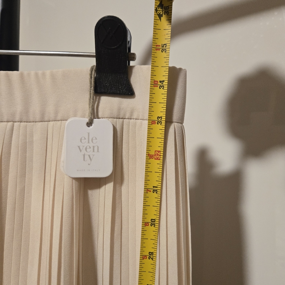 Made In Italy- Eleventy Milano Ombré Pleated Maxi Skirt - Picture 7 of 8